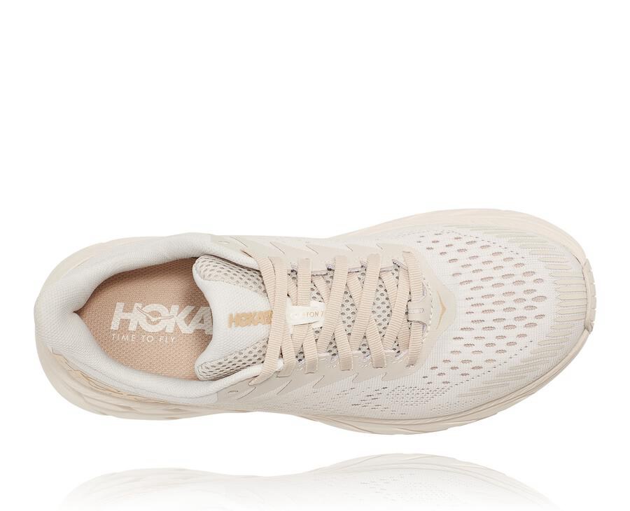 Hoka Australia One One Clifton 7 - Womens Running Shoes White - VRBLN-4806